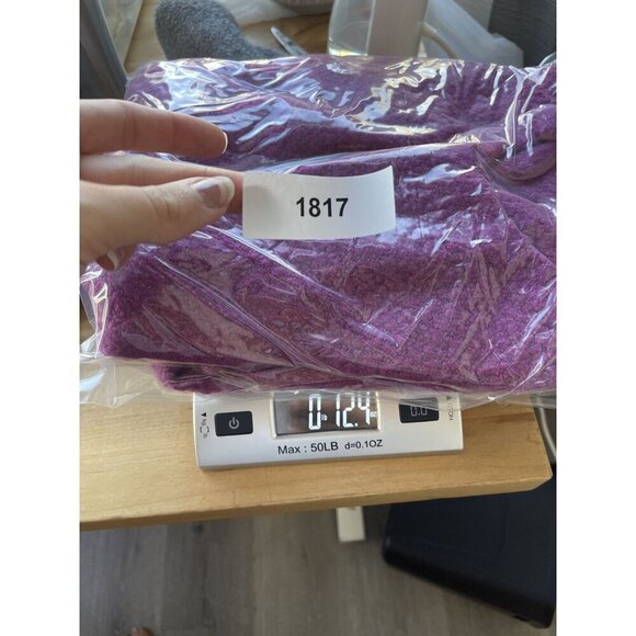 Anthropologie Wool Alpaca Sweater XS Sleeping On Snow Side Slit Fuzzy Purple - Picture 13 of 13